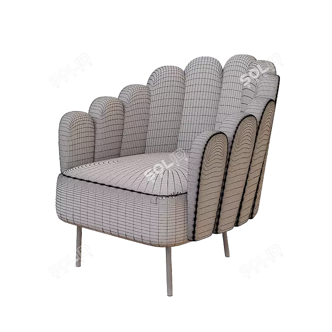 Amir's Comfort Chair 3D model image 2