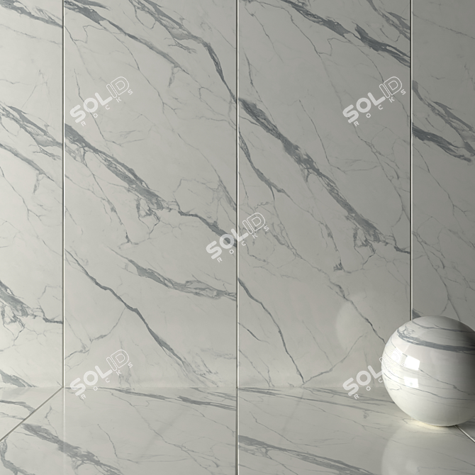HD Multi-Texture Wall and Floor Tiles 3D model image 2