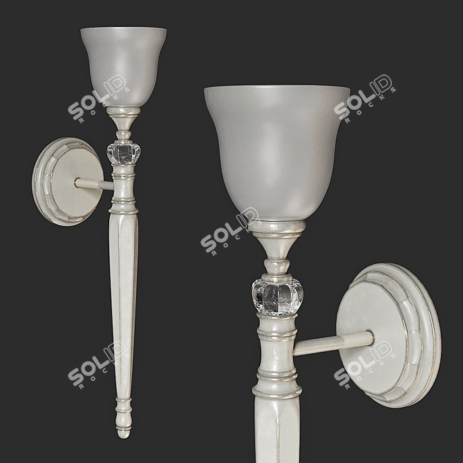 Title: Globo White Sconce - Elegant Lighting Solution. 3D model image 1