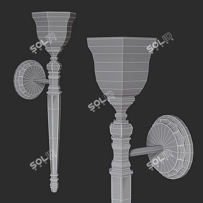 Title: Globo White Sconce - Elegant Lighting Solution. 3D model image 2