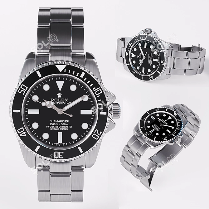 Dive in Style: Rolex Submariner 3D model image 1