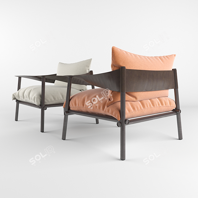 Title: Terramare Lounge Chair: Comfort and Style 3D model image 2