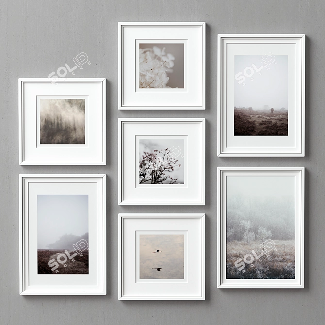 Versatile Collection of 7 Picture Frames 3D model image 2