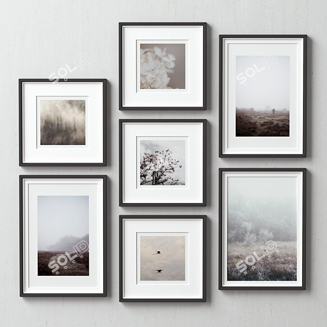 Versatile Collection of 7 Picture Frames 3D model image 5