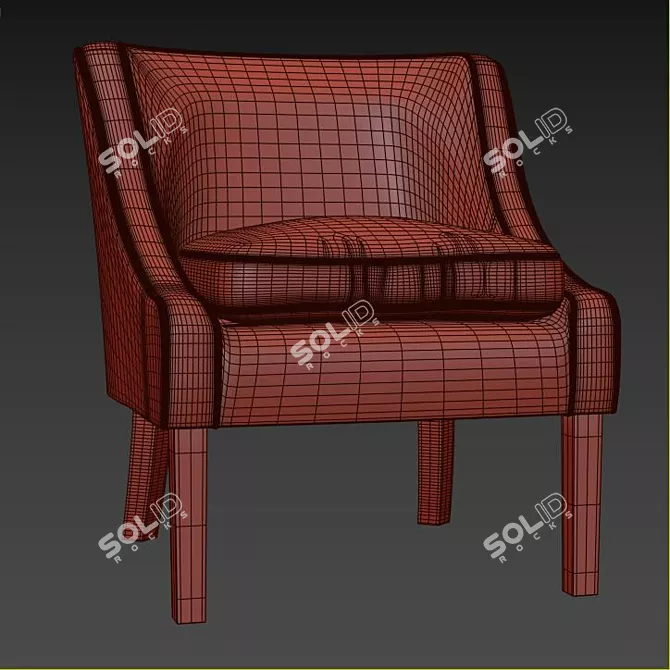 Ultra Plush Olivet Club Chair 3D model image 3
