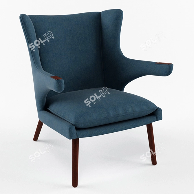 Cozy Papa Bear Armchair 3D model image 1