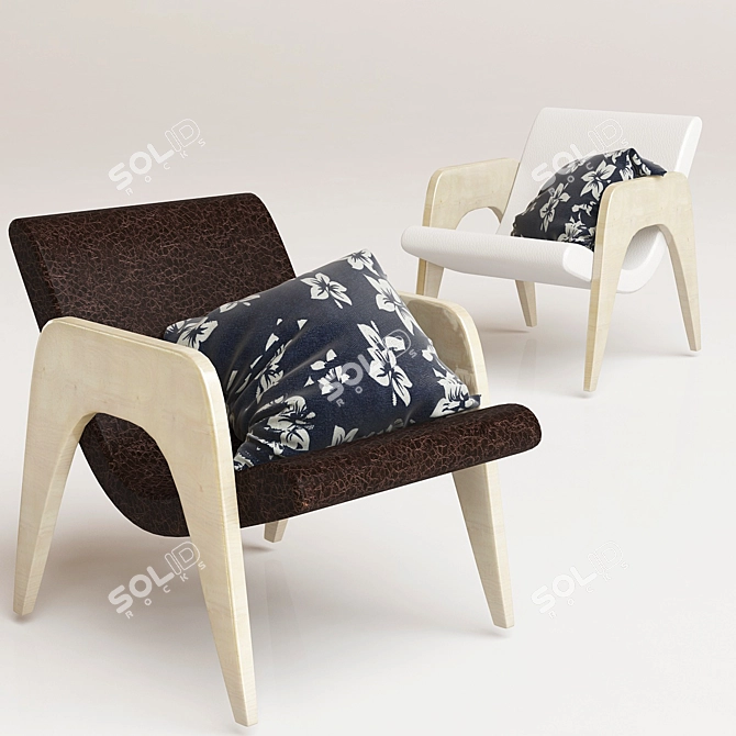 Golden Touch Chair: Iconic Design 3D model image 1
