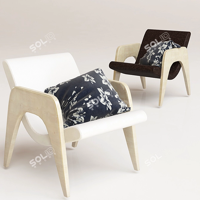 Golden Touch Chair: Iconic Design 3D model image 2