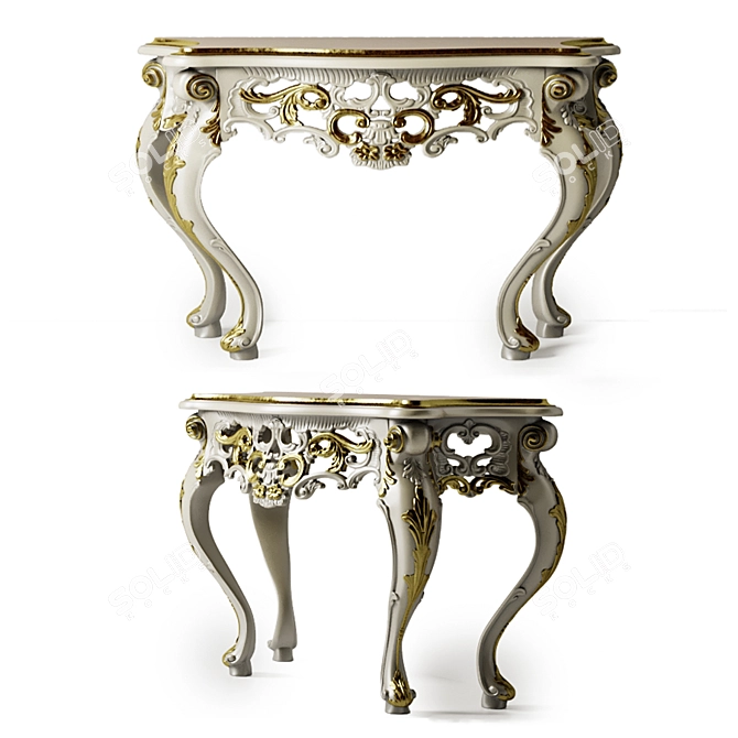Luxury Venezia Console: Elegant and Spacious 3D model image 1