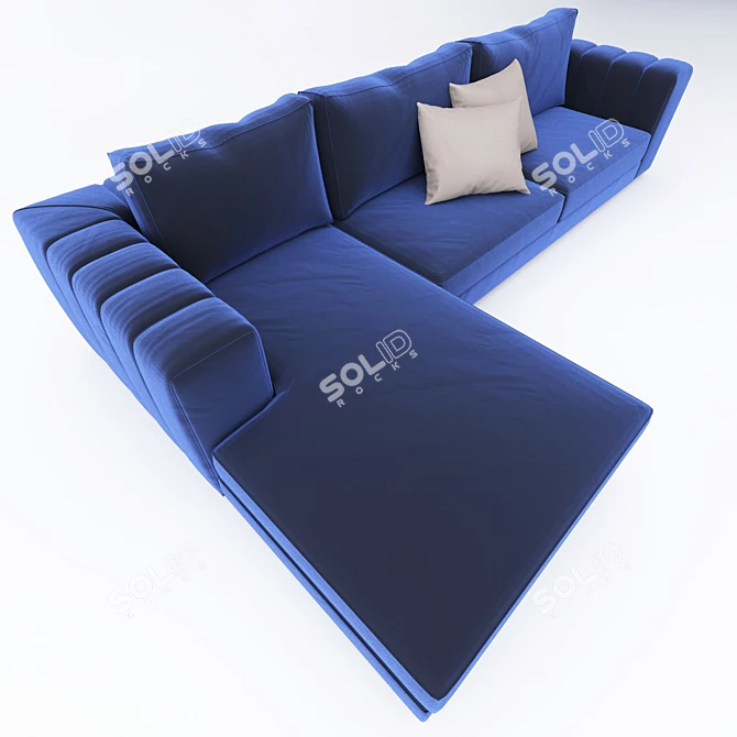 Corner Sofa: Stylish and Comfortable 3D model image 1