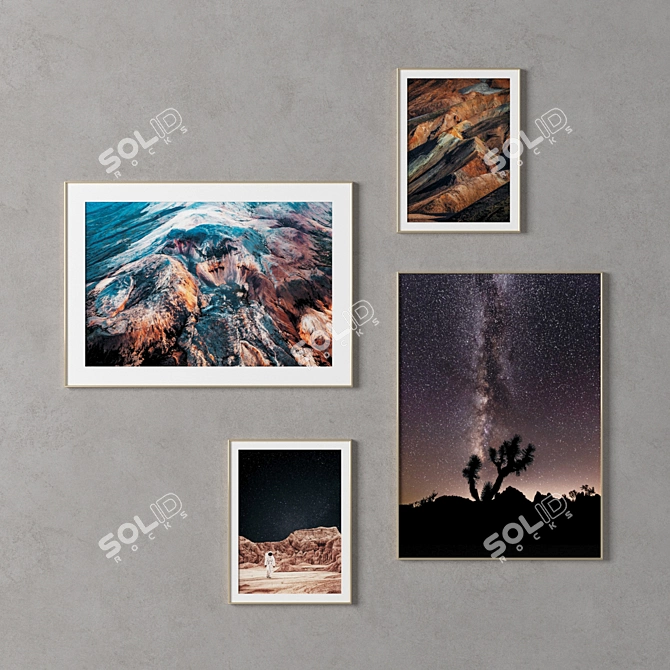 Modern Gallery Wall Frames - Set of 4 3D model image 1