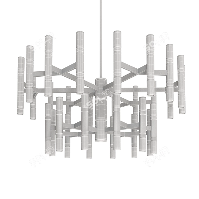 Elegant Draven Chandelier 32.5 3D model image 2