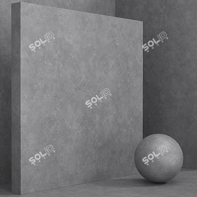 Seamless Concrete Plaster Set 3D model image 3