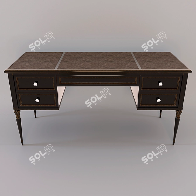 Classic Style Custom-Made Desk 3D model image 1