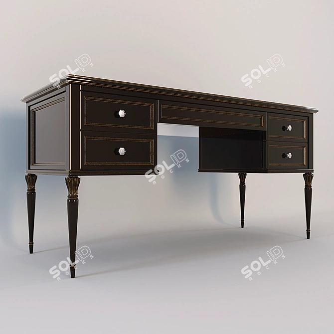 Classic Style Custom-Made Desk 3D model image 2
