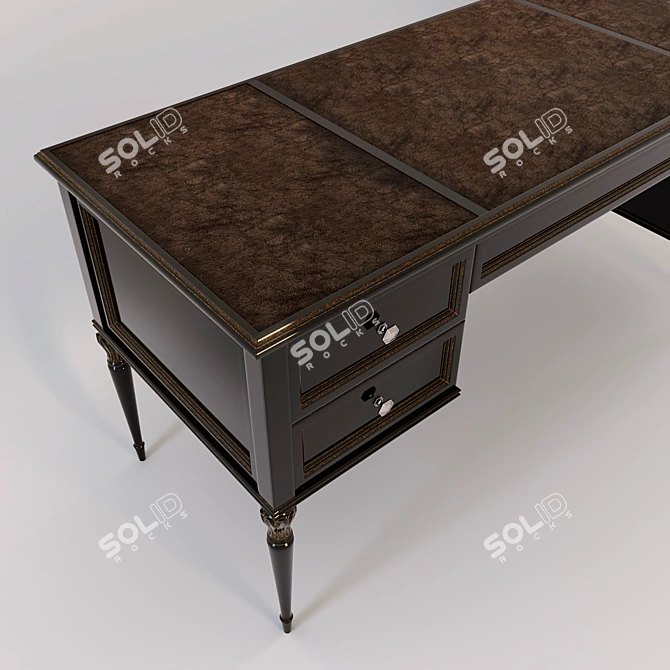 Classic Style Custom-Made Desk 3D model image 3