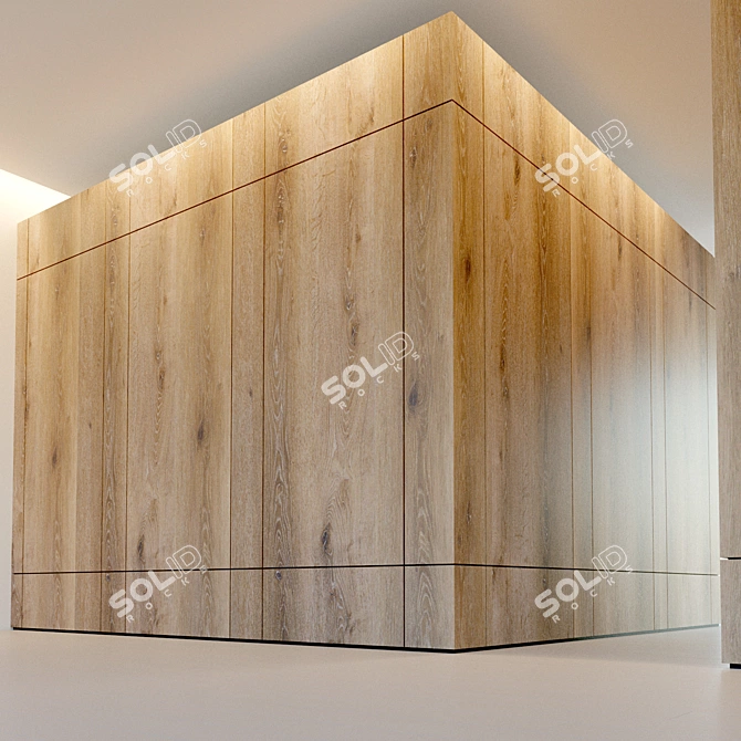 Title: Wooden 3D Wall Panel 3D model image 2