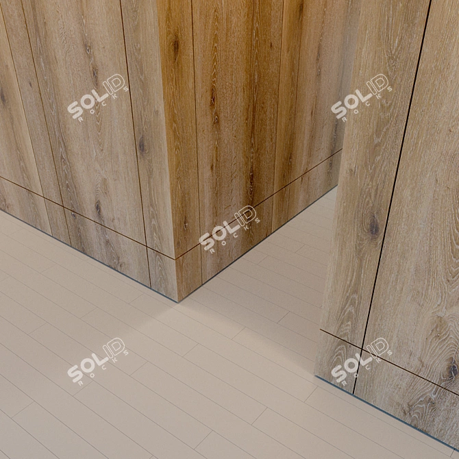 Title: Wooden 3D Wall Panel 3D model image 3