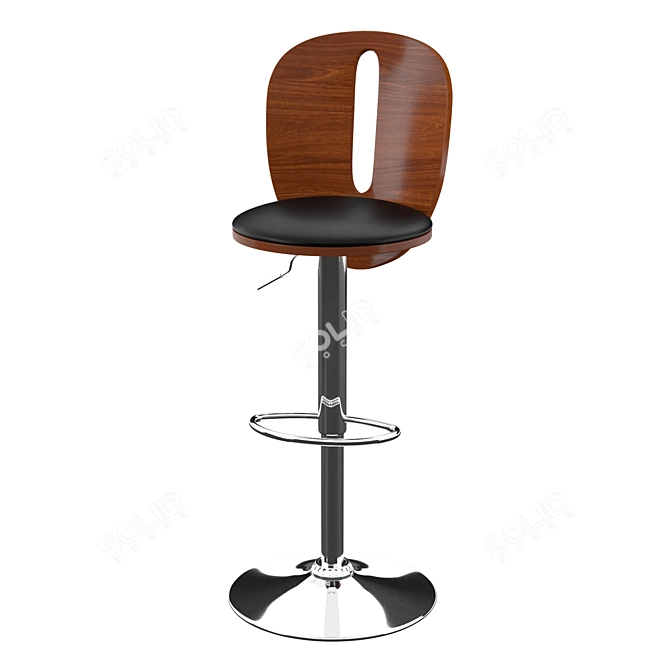 Elevate Your Space: Stylish Bar Stool 3D model image 1