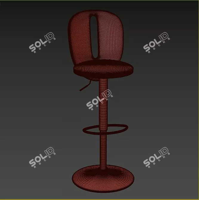 Elevate Your Space: Stylish Bar Stool 3D model image 3