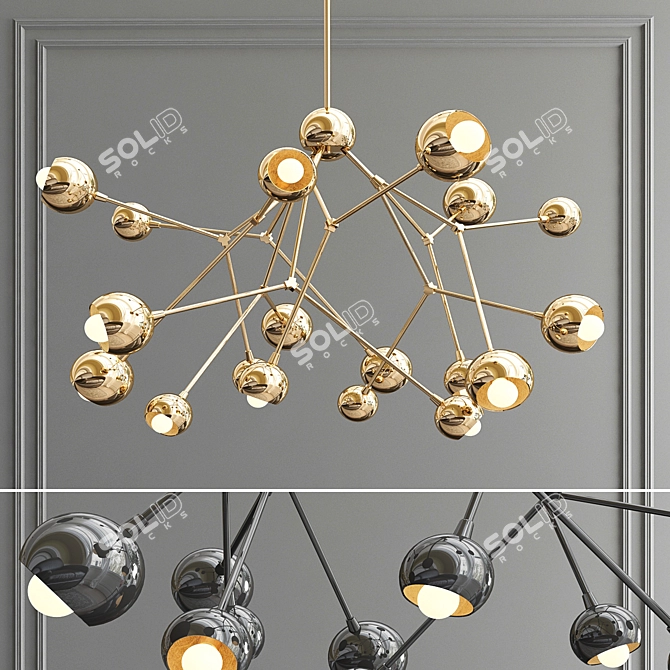 Elegance Unleashed: Boom Chandelier 3D model image 1