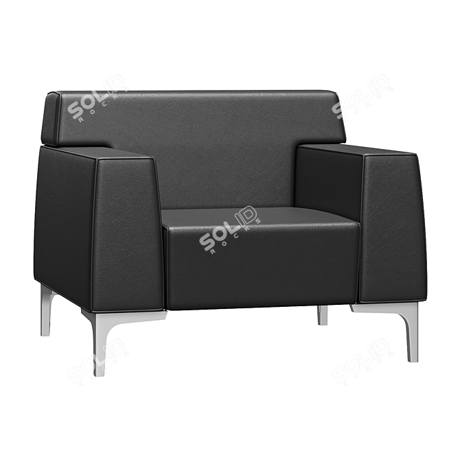 Luxury Jera Lounge Armchair: Unparalleled Comfort & Style 3D model image 1