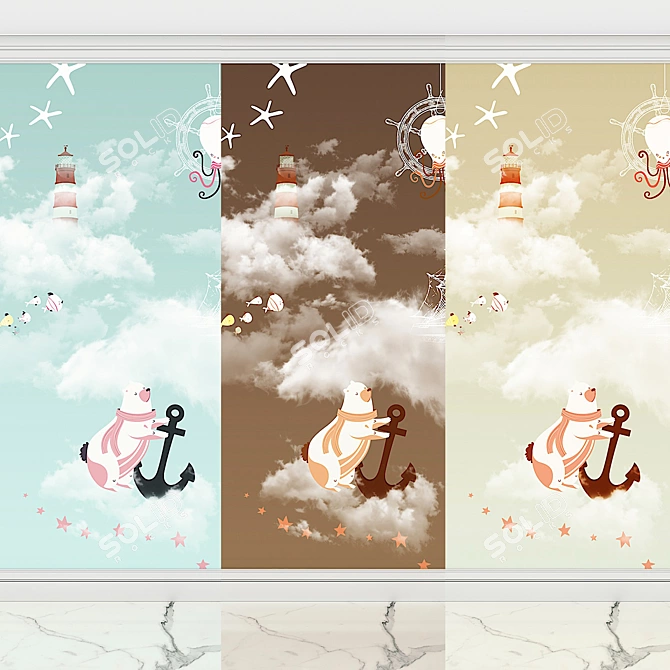 Funny Tour 20727: Playful Wallpapers for Wallstreet 3D model image 2