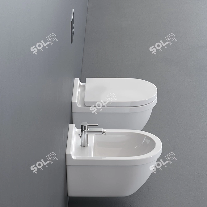 Duravit Starck 3 Wall WC 3D model image 2