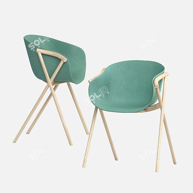 Modern and Elegant Bai Chair 3D model image 1