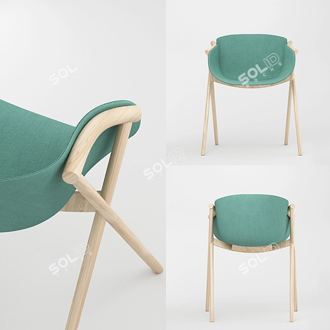 Modern and Elegant Bai Chair 3D model image 2