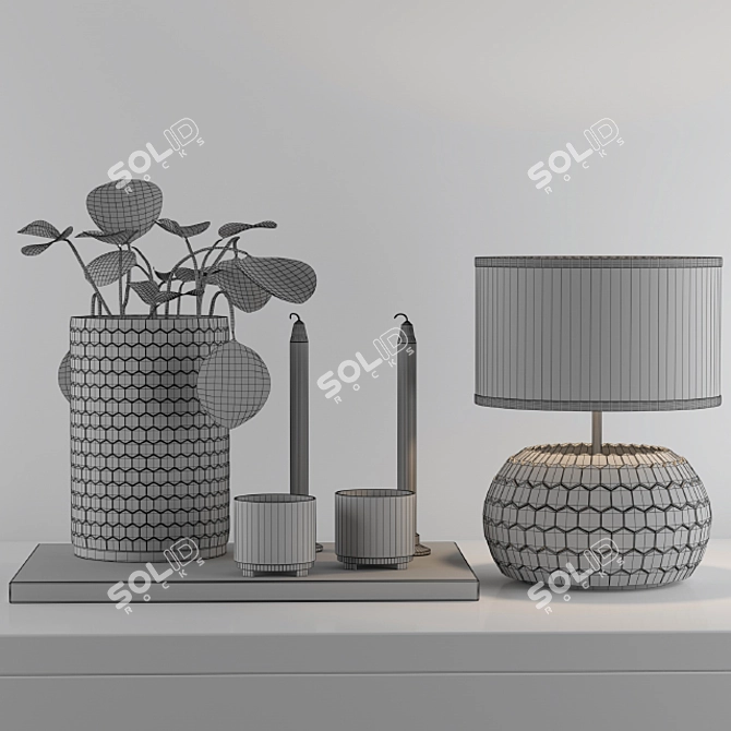 Desert Privet Decor Set 3D model image 3