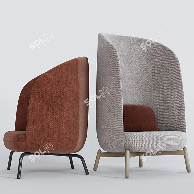 Plushalle Easy Nest Chair - Compact and Comfortable 3D model image 1