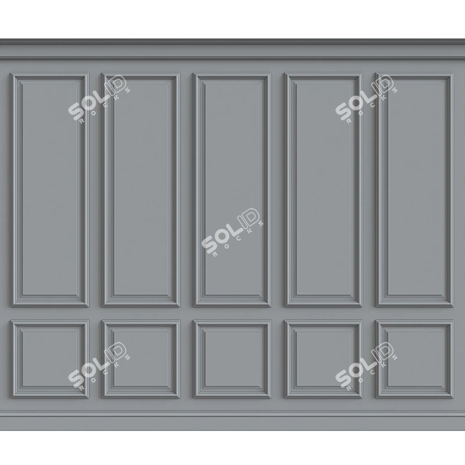 3D Wall Molding Design Kit 3D model image 1