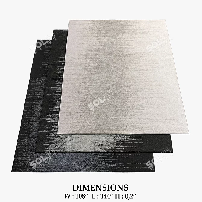 Shimmering Sand Glimmer Rugs 3D model image 1