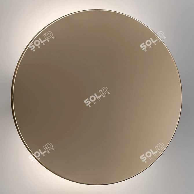 Minimalist XT-S Disc Wall Sconce 3D model image 1