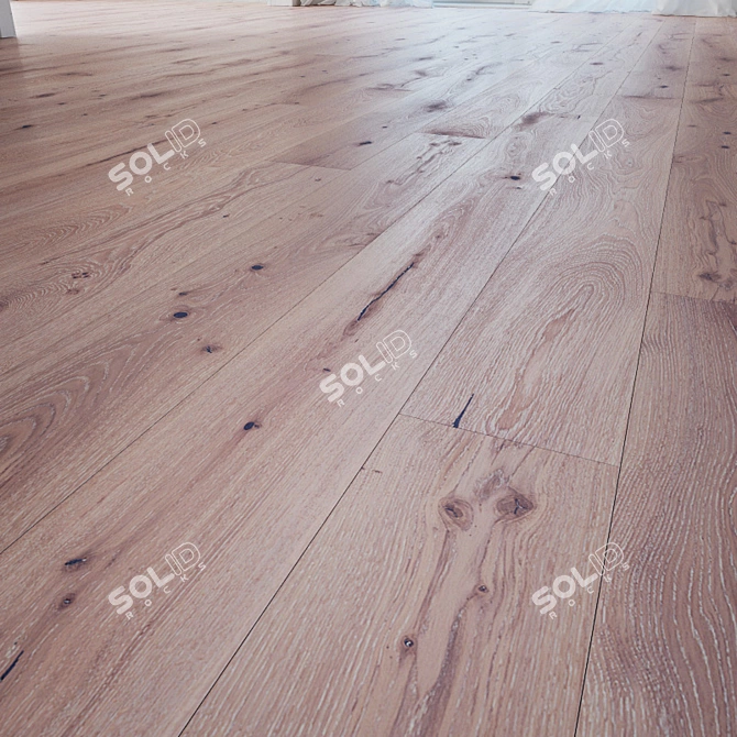 Bali Oak Wood Floor: Authentic Elegance 3D model image 1