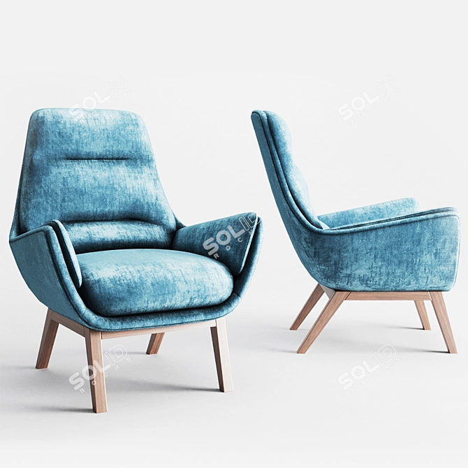 Contemporary Finishes Armchair 3D model image 3