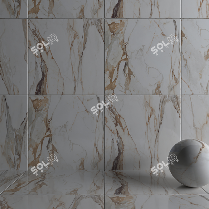 HD Multi-Texture Wall Tiles 3D model image 3