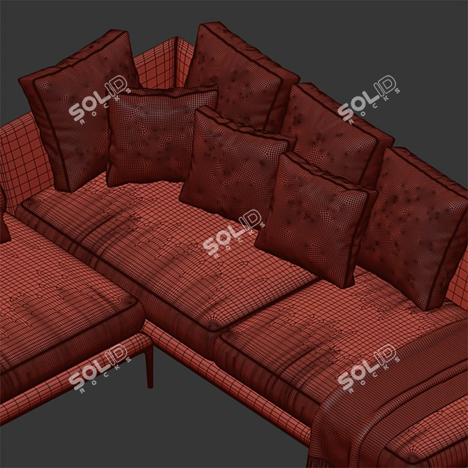 Modern B&B Atoll Sofa: Sleek Simplicity 3D model image 3