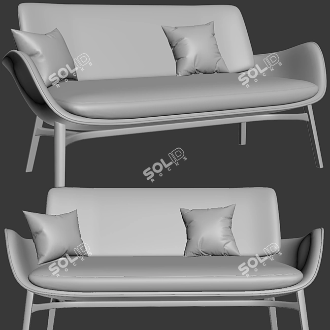 Stylish Asta Sofa: Modern Comfort 3D model image 2