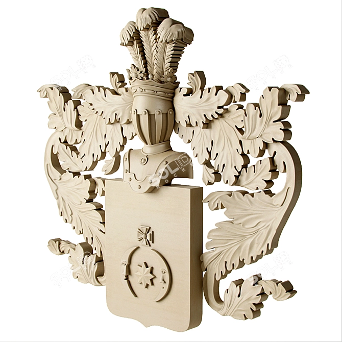 Custom CNC Carved Knyazev Coat of Arms 3D model image 2