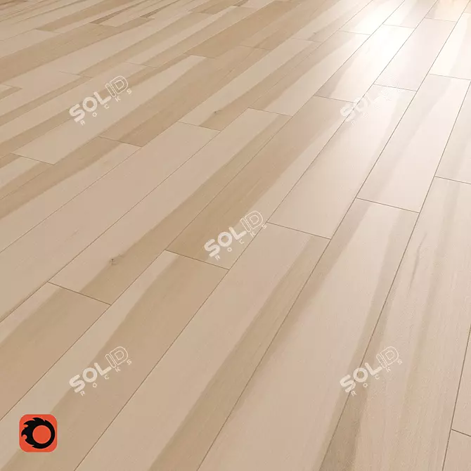 Grusha Beige Wood Floor Tile 3D model image 1