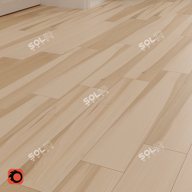 Grusha Beige Wood Floor Tile 3D model image 2