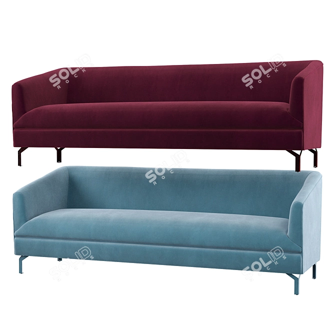 Comfort and Style: Cass Sofa 3D model image 1