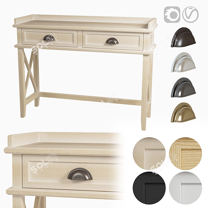 Sophisticated DANTONE HOME Cambridge Dressing Table 3D model image 1