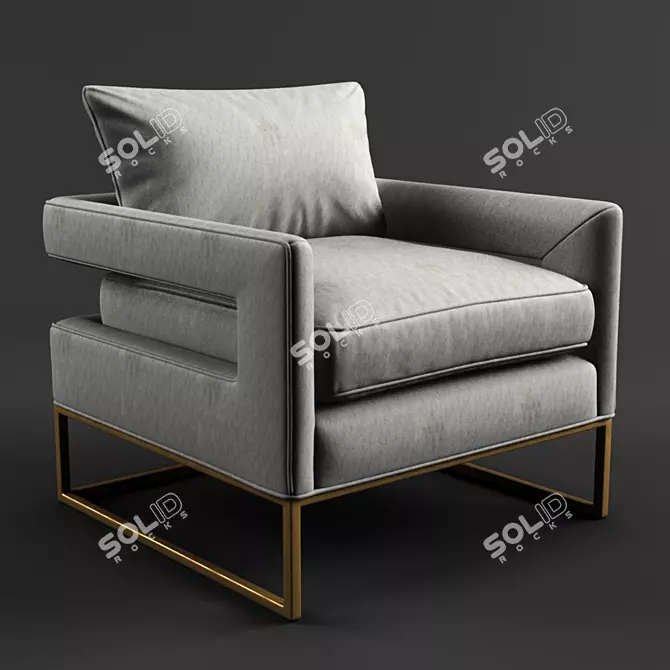 Elegant Prime Armchair 3D model image 1