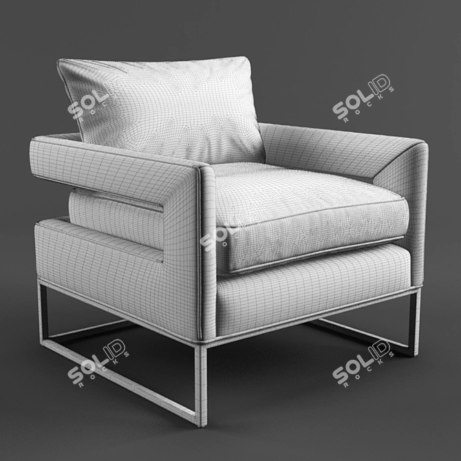 Elegant Prime Armchair 3D model image 2