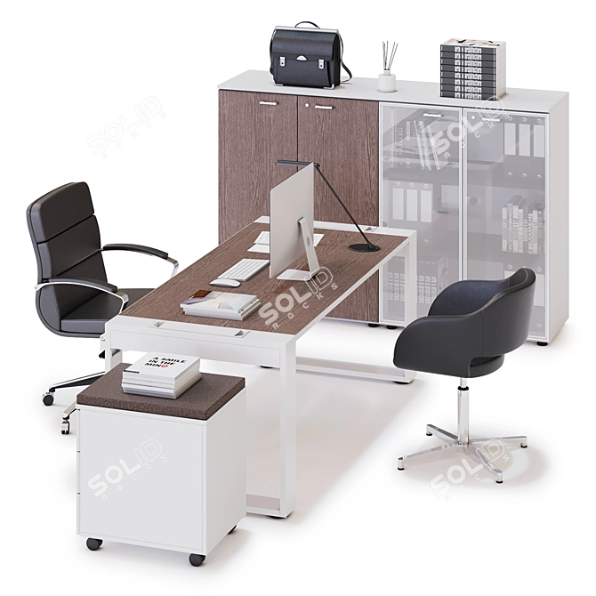 LAS LOGIC: Versatile Office Workstation 3D model image 1