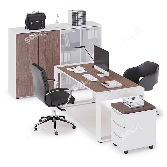 LAS LOGIC: Versatile Office Workstation 3D model image 2