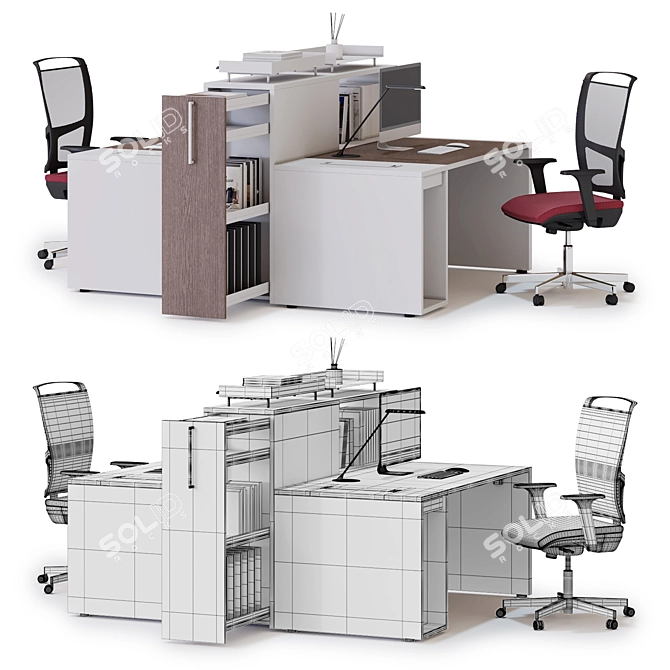 LAS LOGIC Office Workstation (v2) 3D model image 2